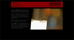 Desktop Screenshot of negronicocktailbar.com